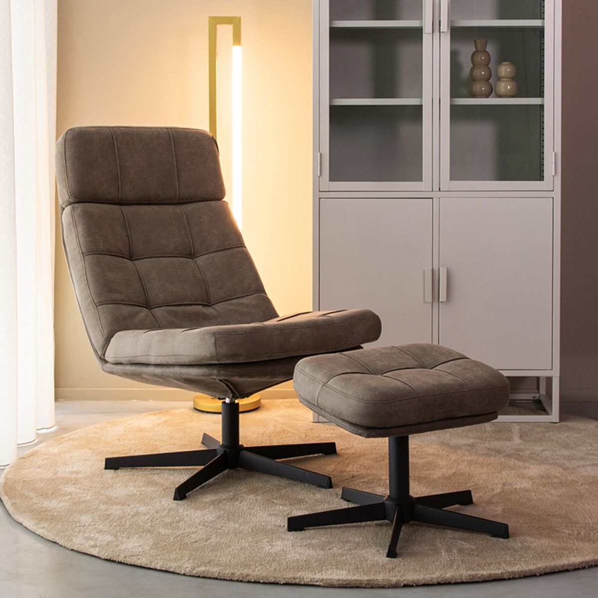 Draaifauteuil Alvar Taupe