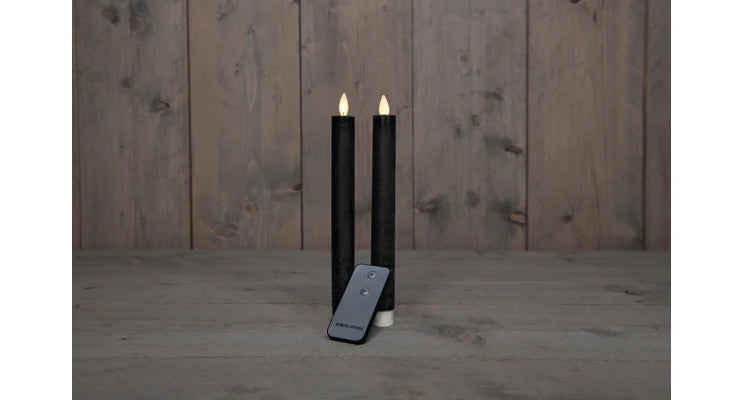 Led dinerkaarsen 2st Zwart