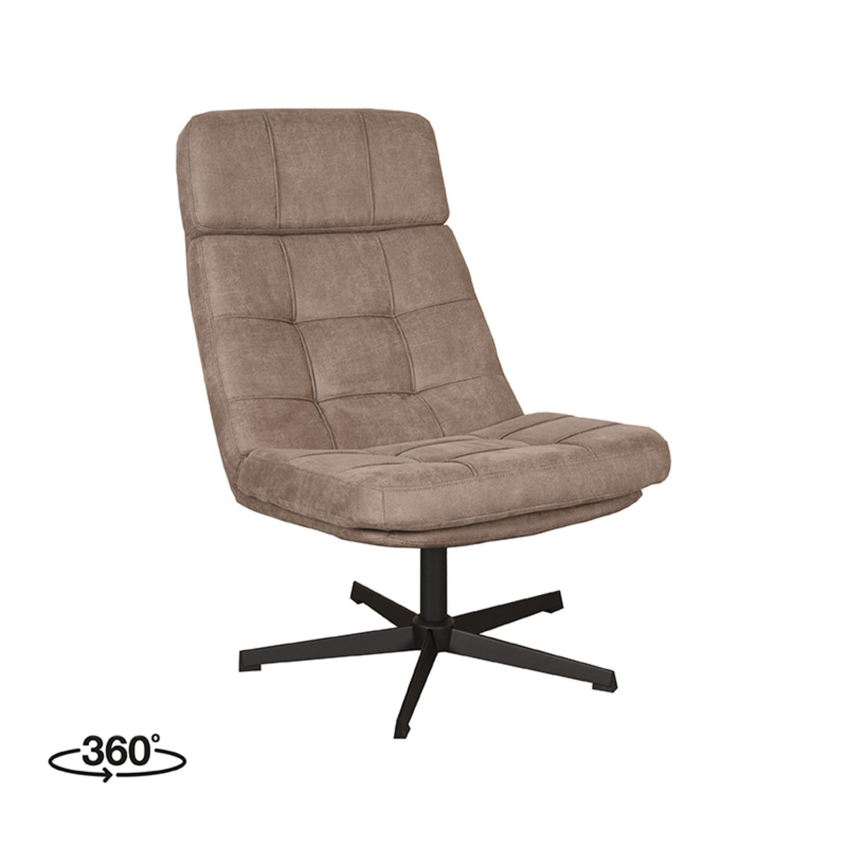 Draaifauteuil Alvar Taupe