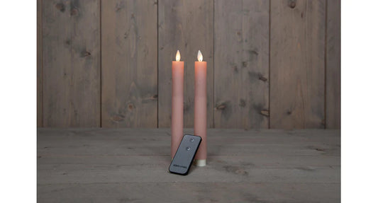 Led dinerkaarsen 2st roze