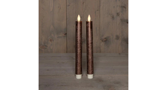 Diner led kaarsen 2st Brons
