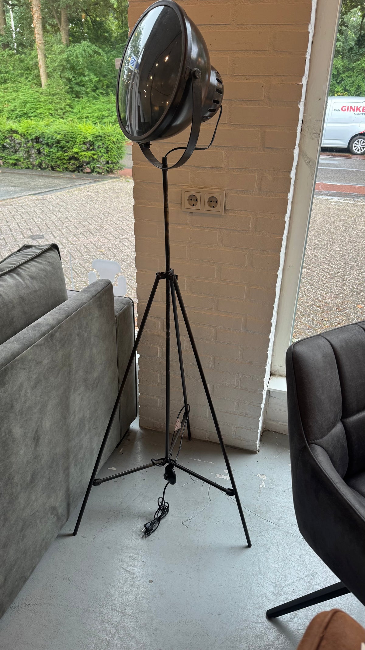 Industriële stalen lamp 160 cm