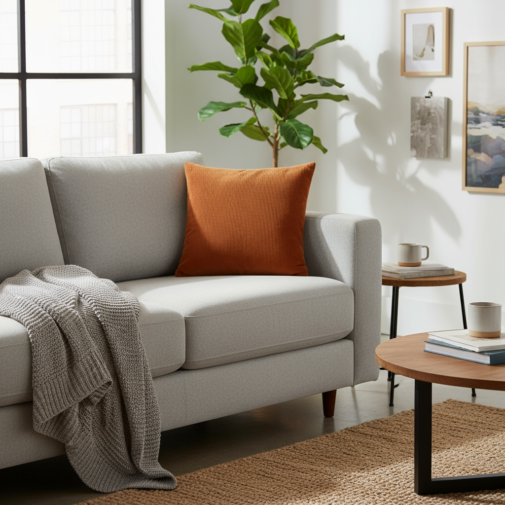 Sierkussen Amy rib Rust