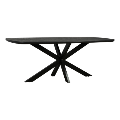 Deens ovale eettafel Bente Mangohout - zwart