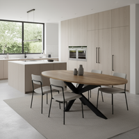 Eettafel ovaal dun blad