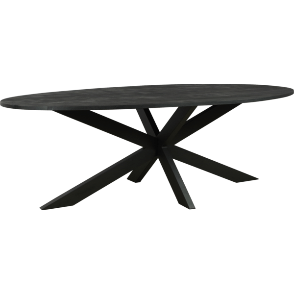 Eettafel ovaal zwart