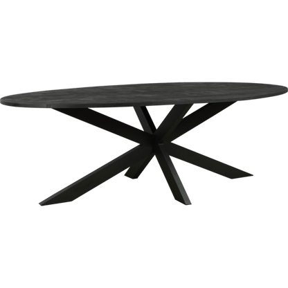 Eettafel ovaal zwart