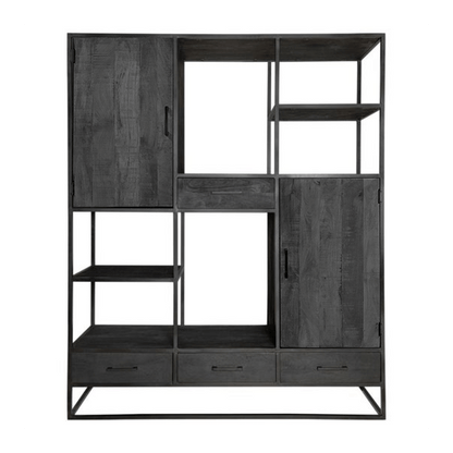 Dex vakkenkast 160 cm zwart