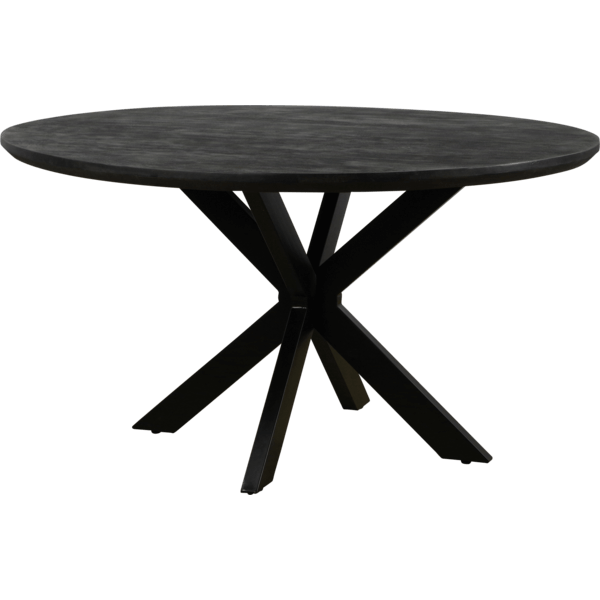 Eettafel Rond verjongt zwart