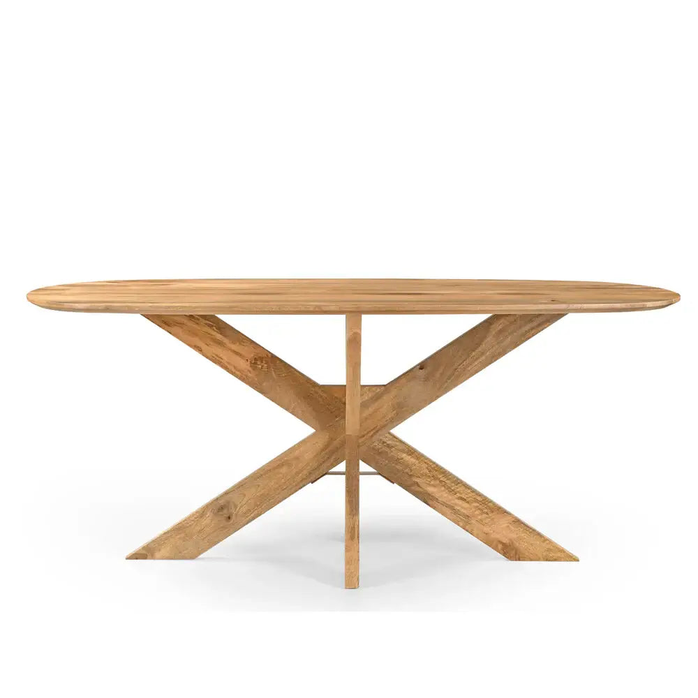 Eettafel Deens Runa + houten onderstel